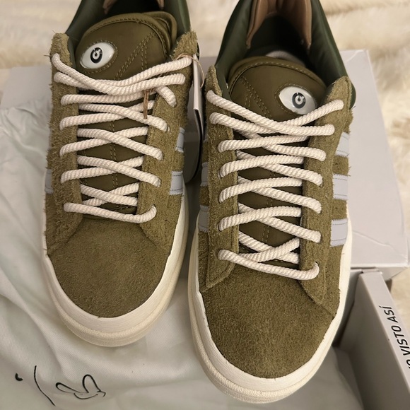 adidas Women's Sneakers in Olive and Cream - Picture 2 of 5